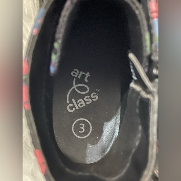 Art Class Flower Zip-Up Boots. Girls Size 3 - Picture 12 of 13